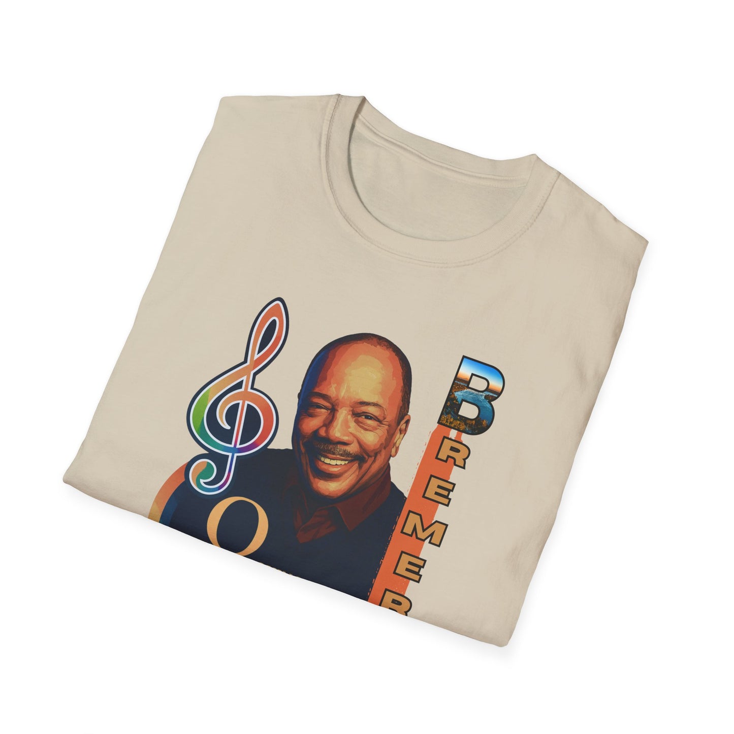 Quincy Jones Unisex Softstyle T-Shirt - Music Legend Tribute