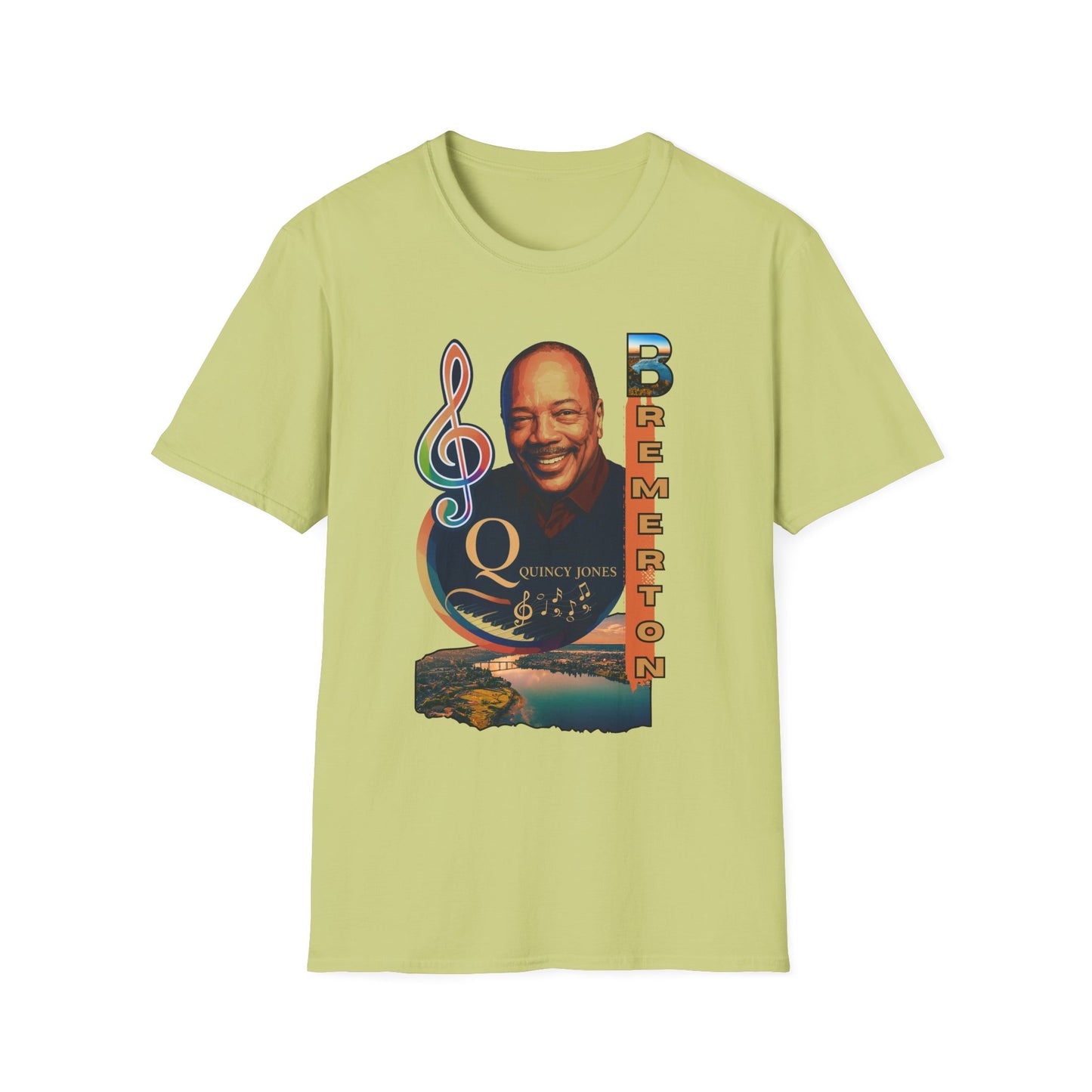 Quincy Jones Unisex Softstyle T-Shirt - Music Legend Tribute