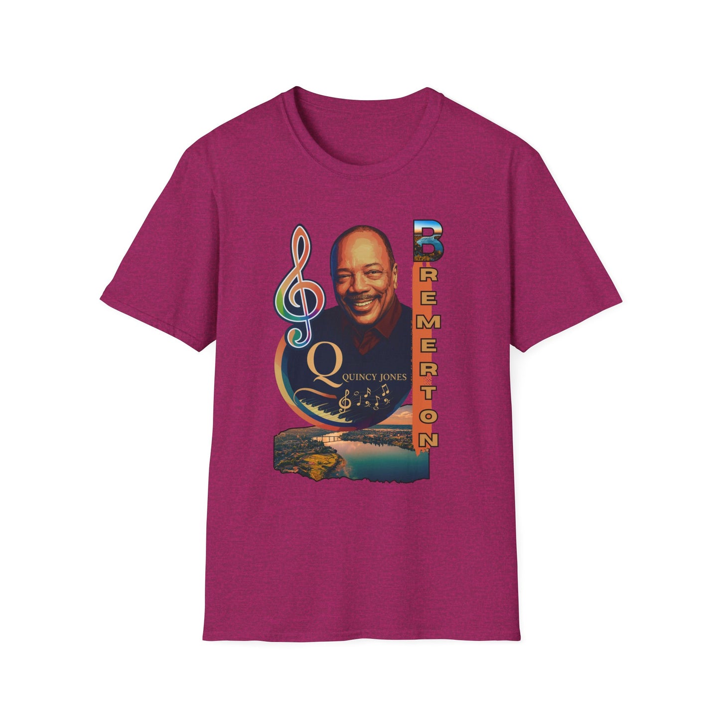 Quincy Jones Unisex Softstyle T-Shirt - Music Legend Tribute