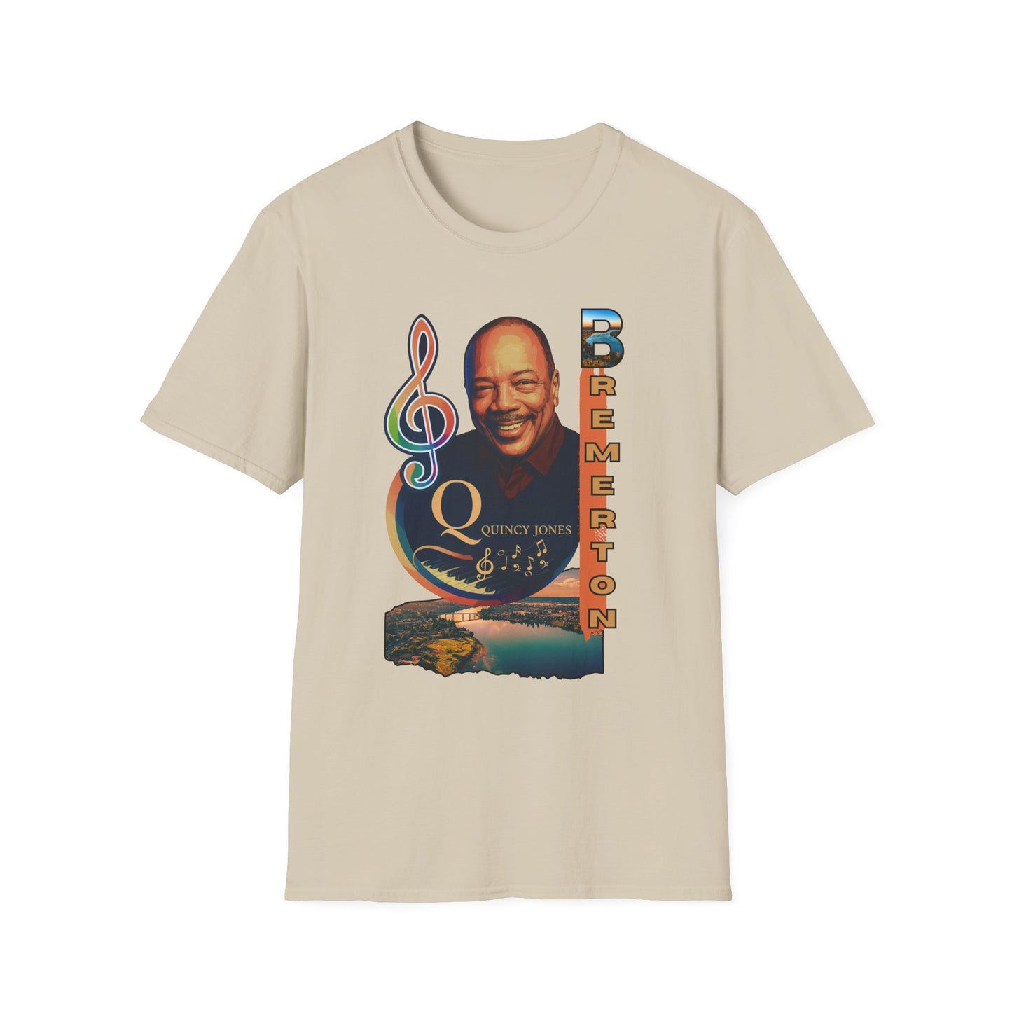Quincy Jones Unisex Softstyle T-Shirt - Music Legend Tribute