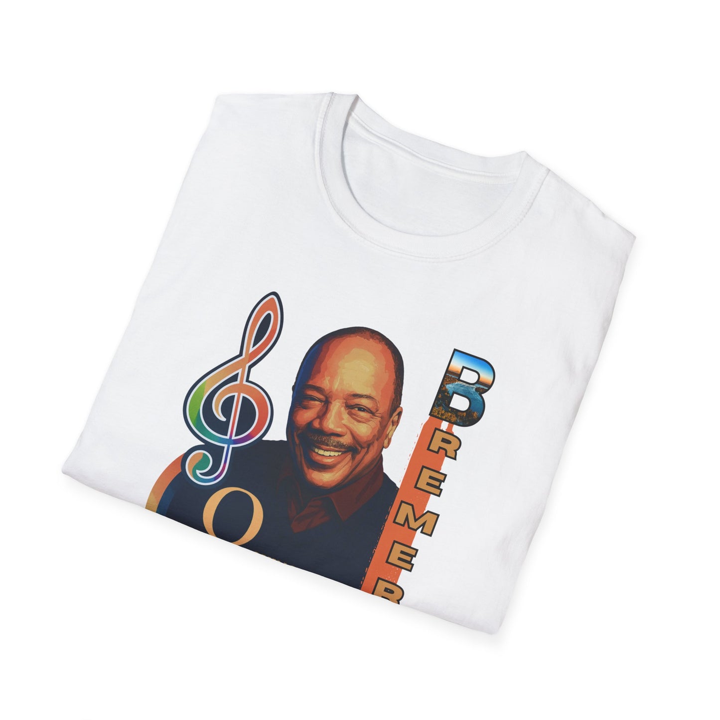 Quincy Jones Unisex Softstyle T-Shirt - Music Legend Tribute