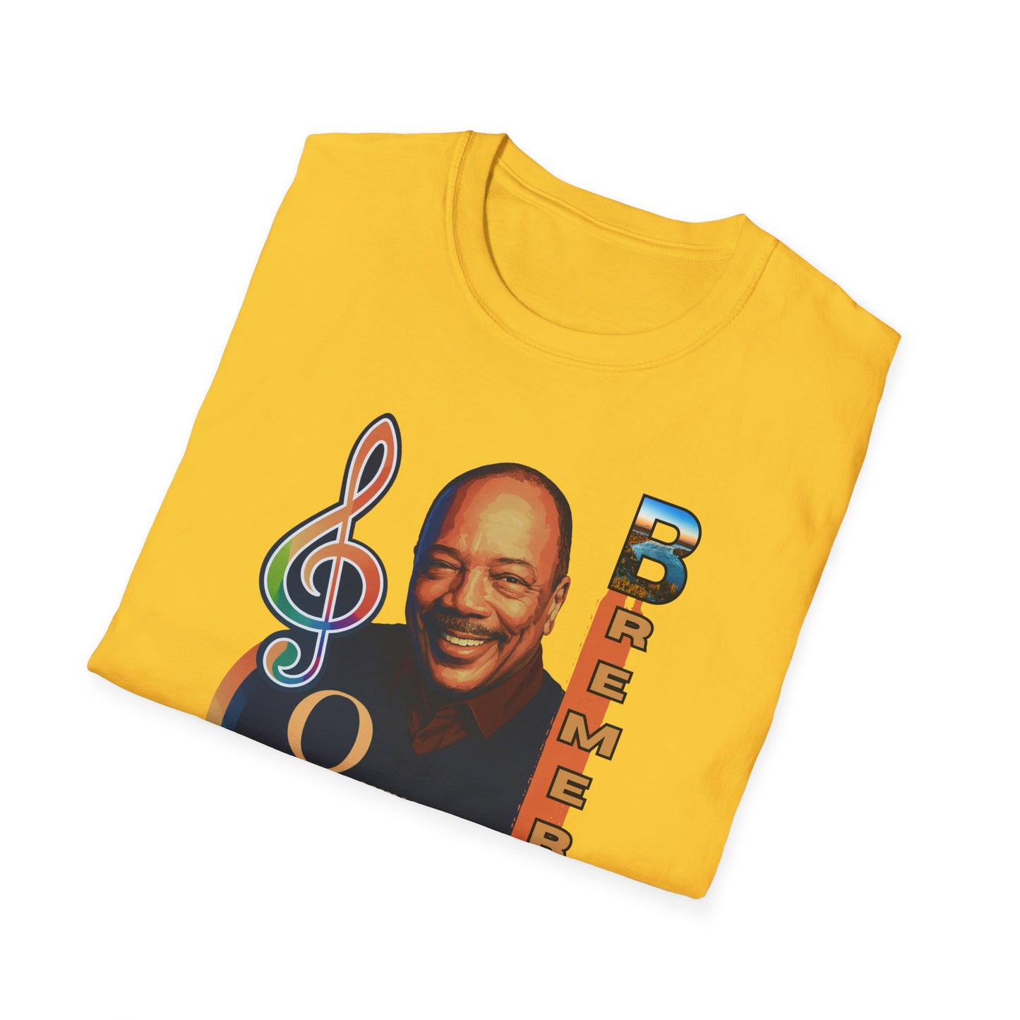 Quincy Jones Unisex Softstyle T-Shirt - Music Legend Tribute