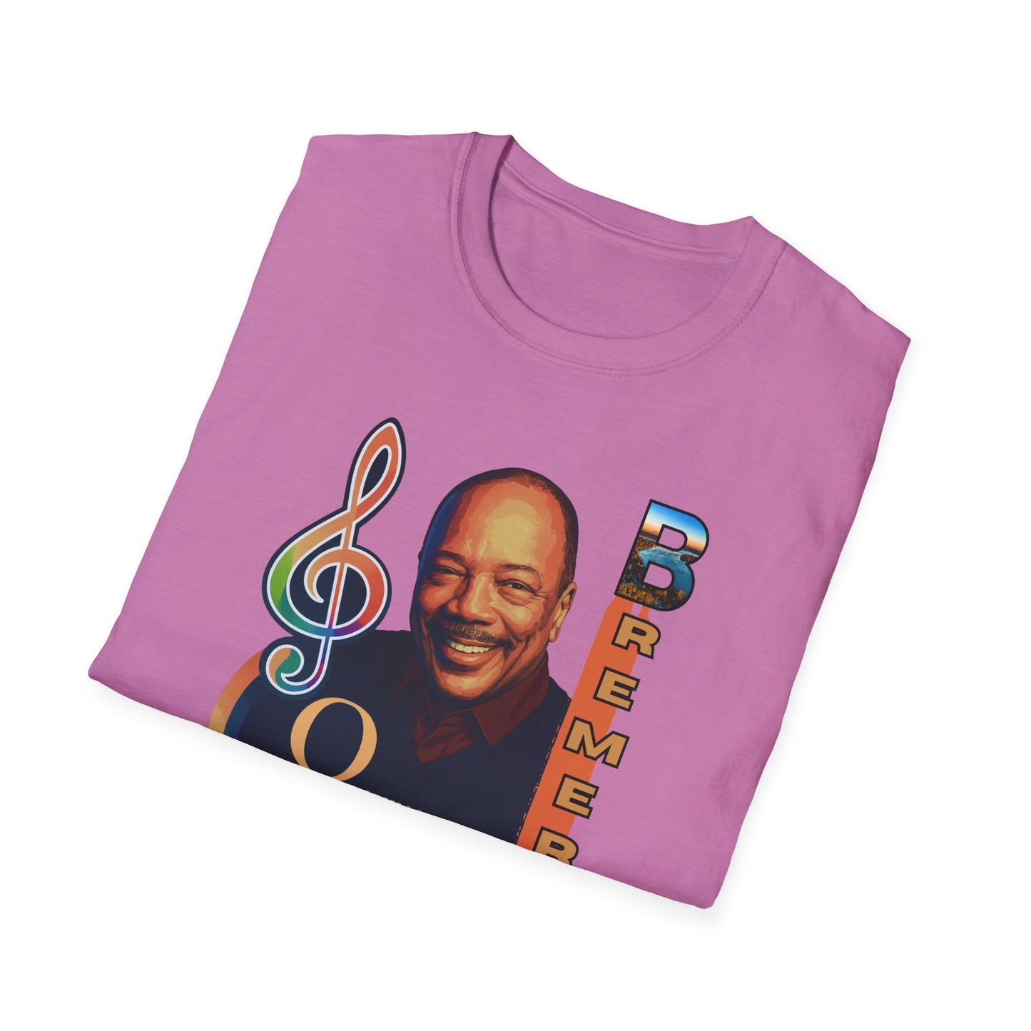 Quincy Jones Unisex Softstyle T-Shirt - Music Legend Tribute