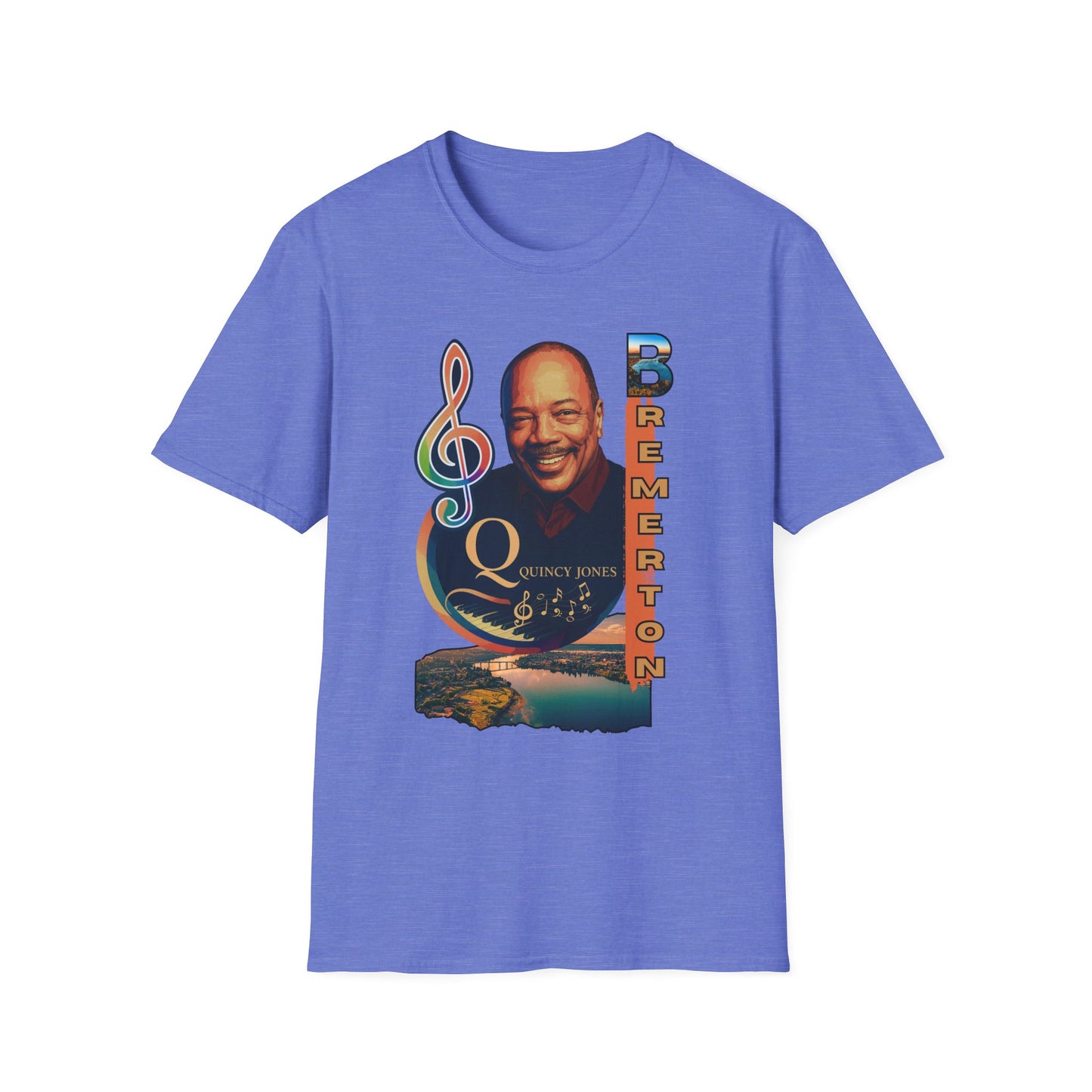 Quincy Jones Unisex Softstyle T-Shirt - Music Legend Tribute