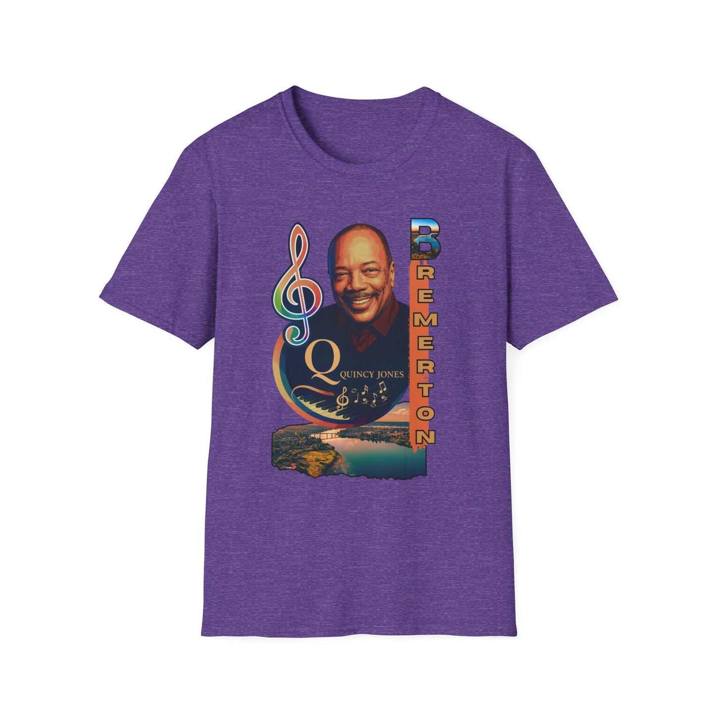 Quincy Jones Unisex Softstyle T-Shirt - Music Legend Tribute