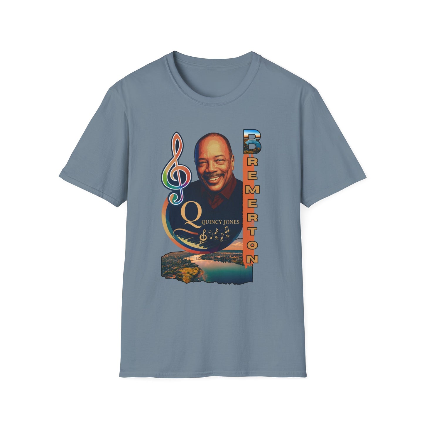 Quincy Jones Unisex Softstyle T-Shirt - Music Legend Tribute