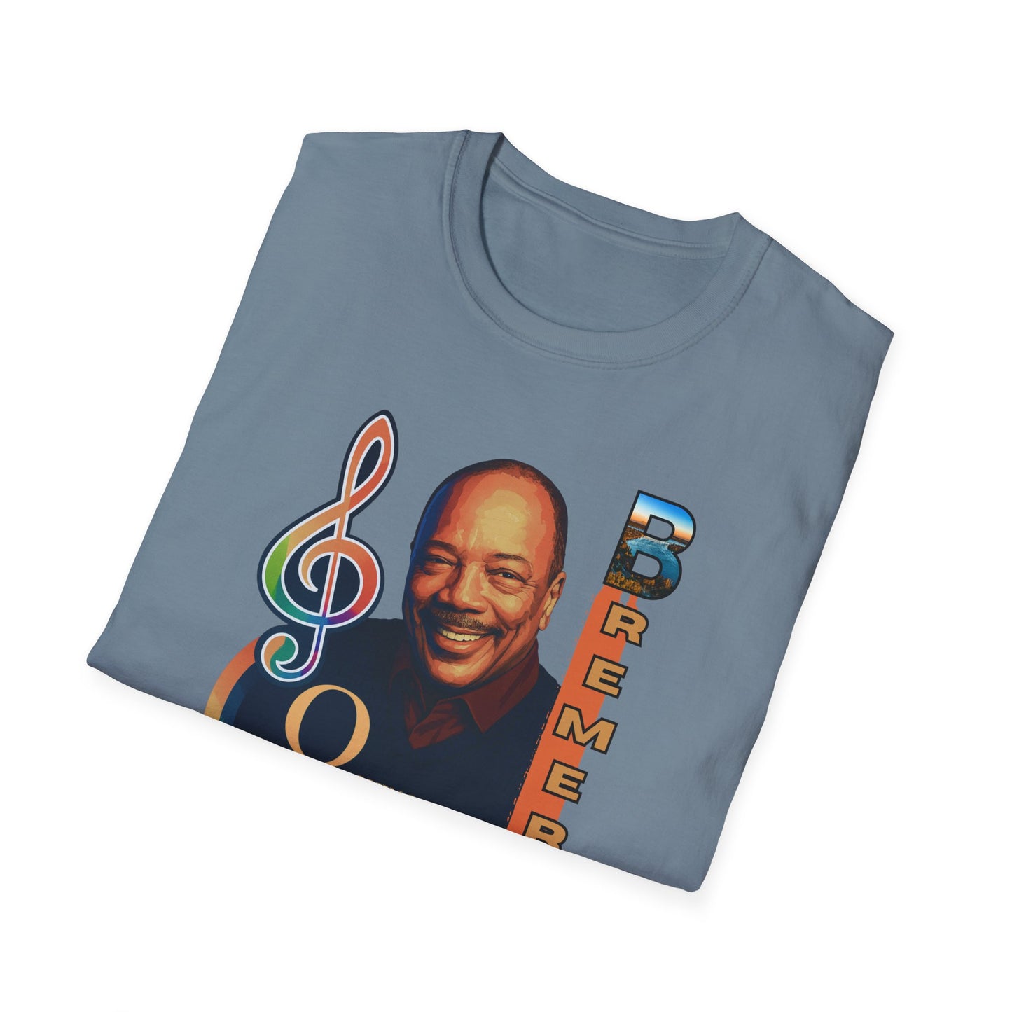Quincy Jones Unisex Softstyle T-Shirt - Music Legend Tribute