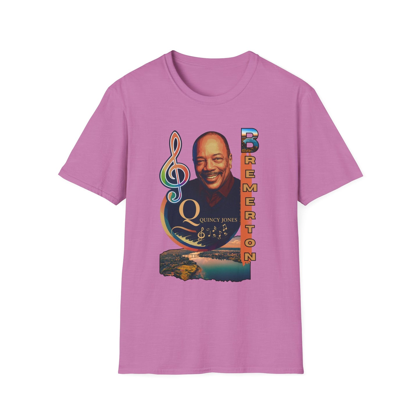 Quincy Jones Unisex Softstyle T-Shirt - Music Legend Tribute