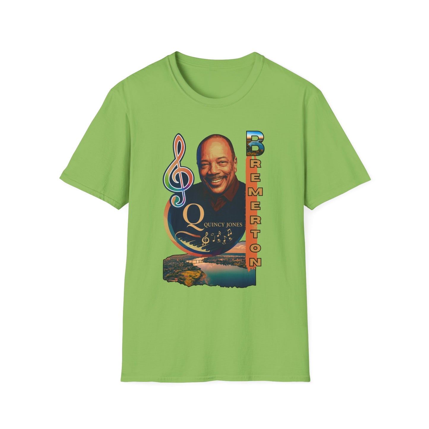 Quincy Jones Unisex Softstyle T-Shirt - Music Legend Tribute