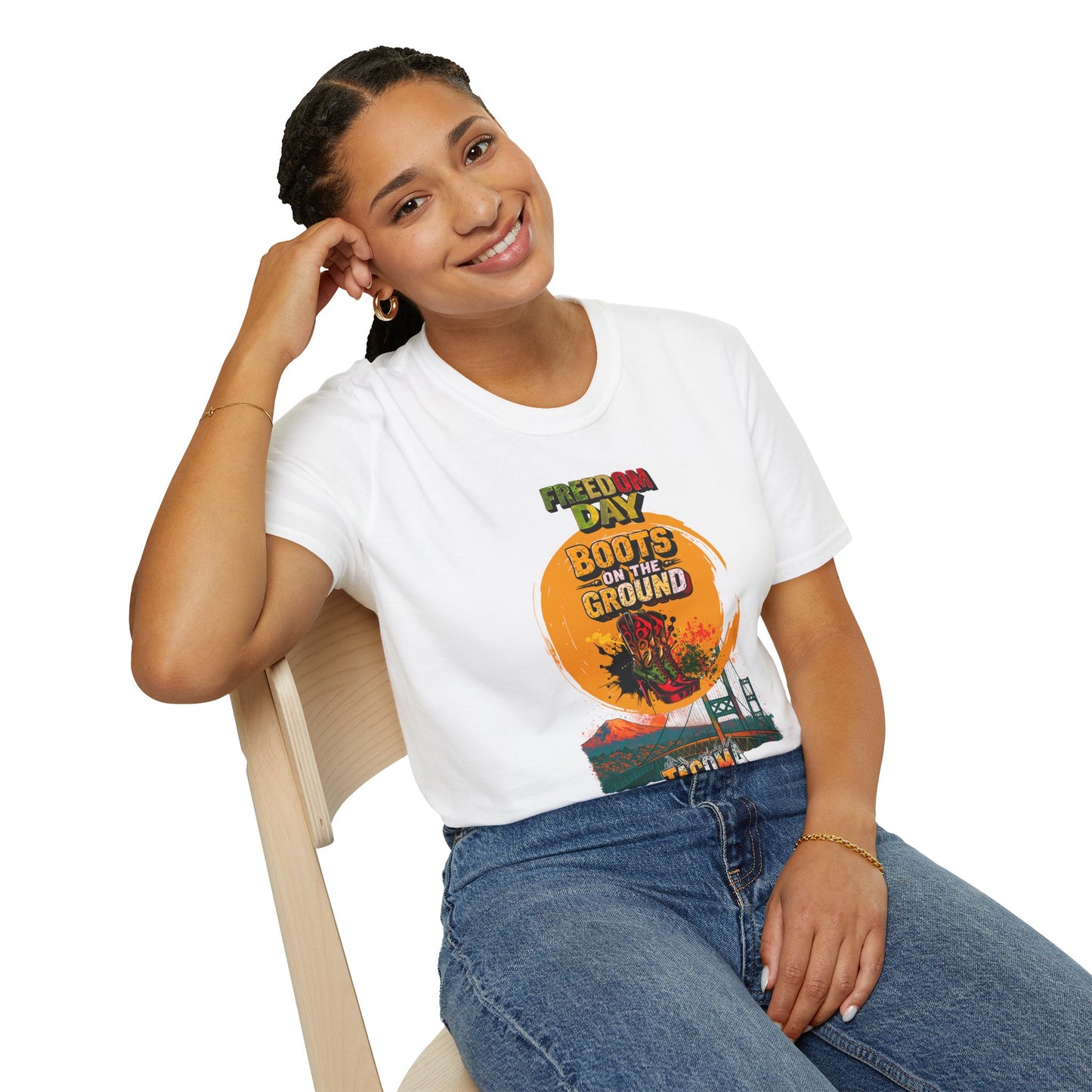 Juneteenth Boots on the Ground T-Shirt - Celebrate Freedom with Style