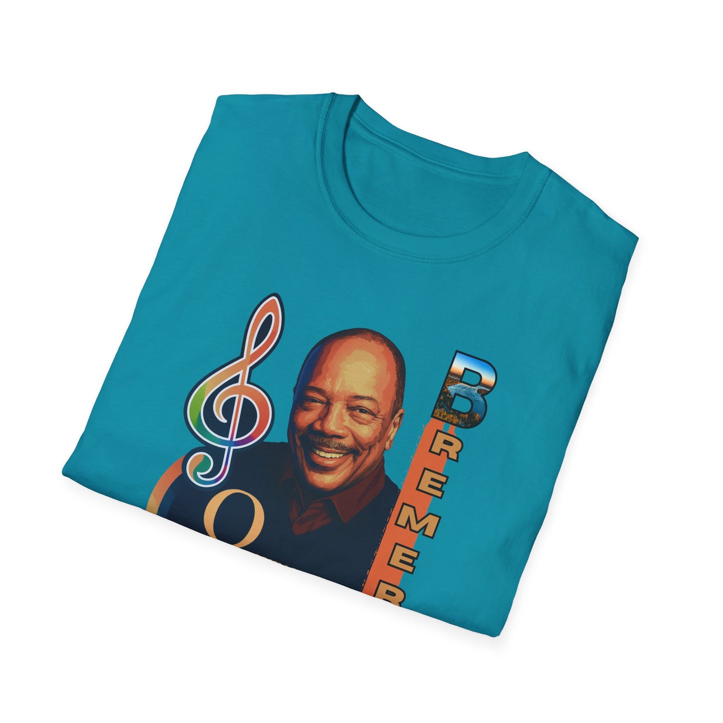 Quincy Jones Unisex Softstyle T-Shirt - Music Legend Tribute