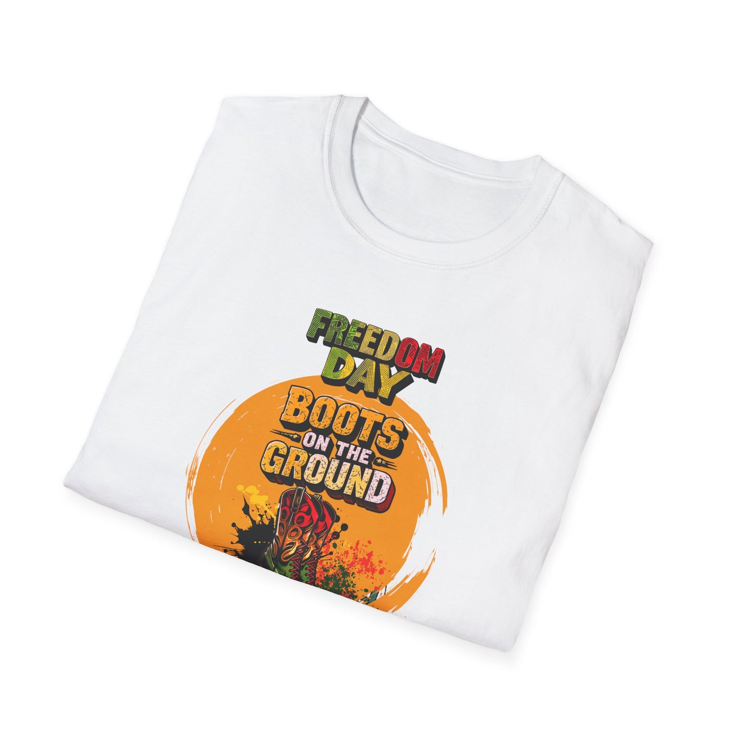 Juneteenth Boots on the Ground T-Shirt - Celebrate Freedom with Style