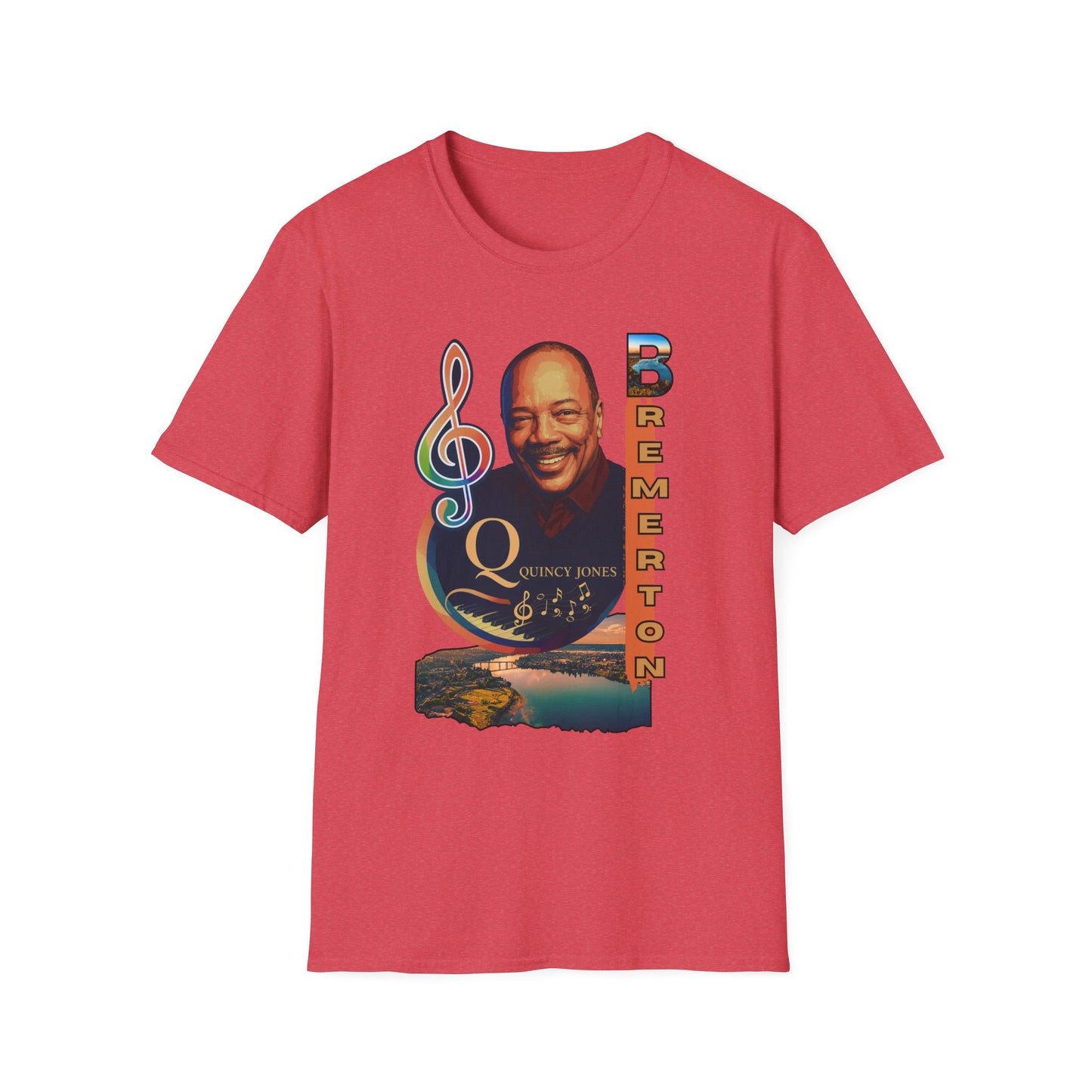 Quincy Jones Unisex Softstyle T-Shirt - Music Legend Tribute