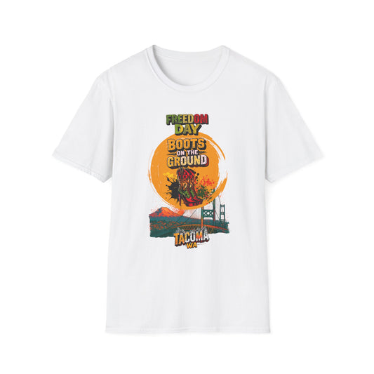 Juneteenth Boots on the Ground T-Shirt - Celebrate Freedom with Style
