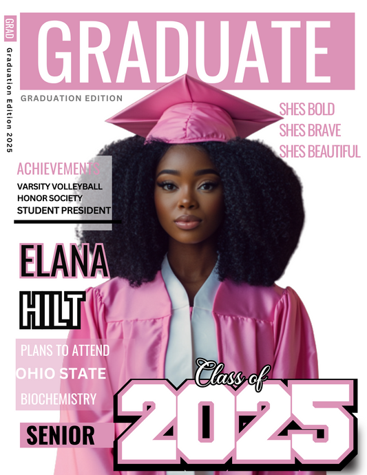 Editable Magazine Graduation  Digital Templets