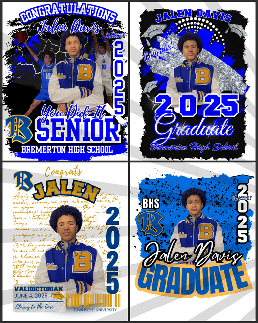 4- Editable Graduation  Digital Templets